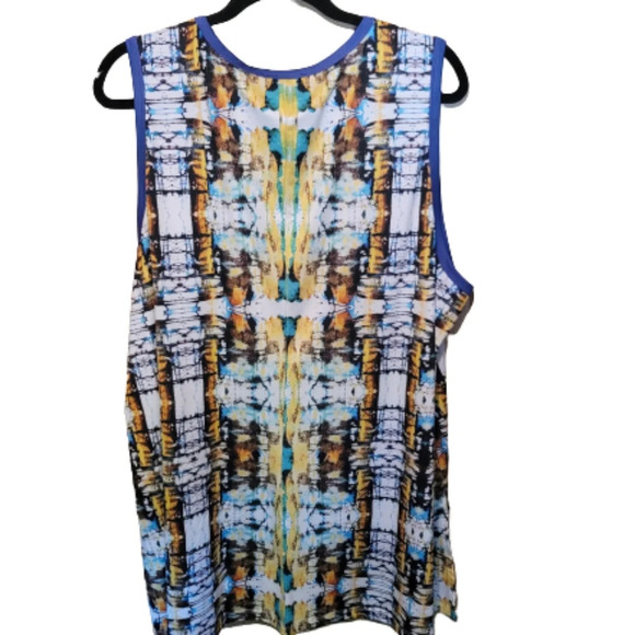 Jete Yellow/blue long tank top - Picture 2 of 5